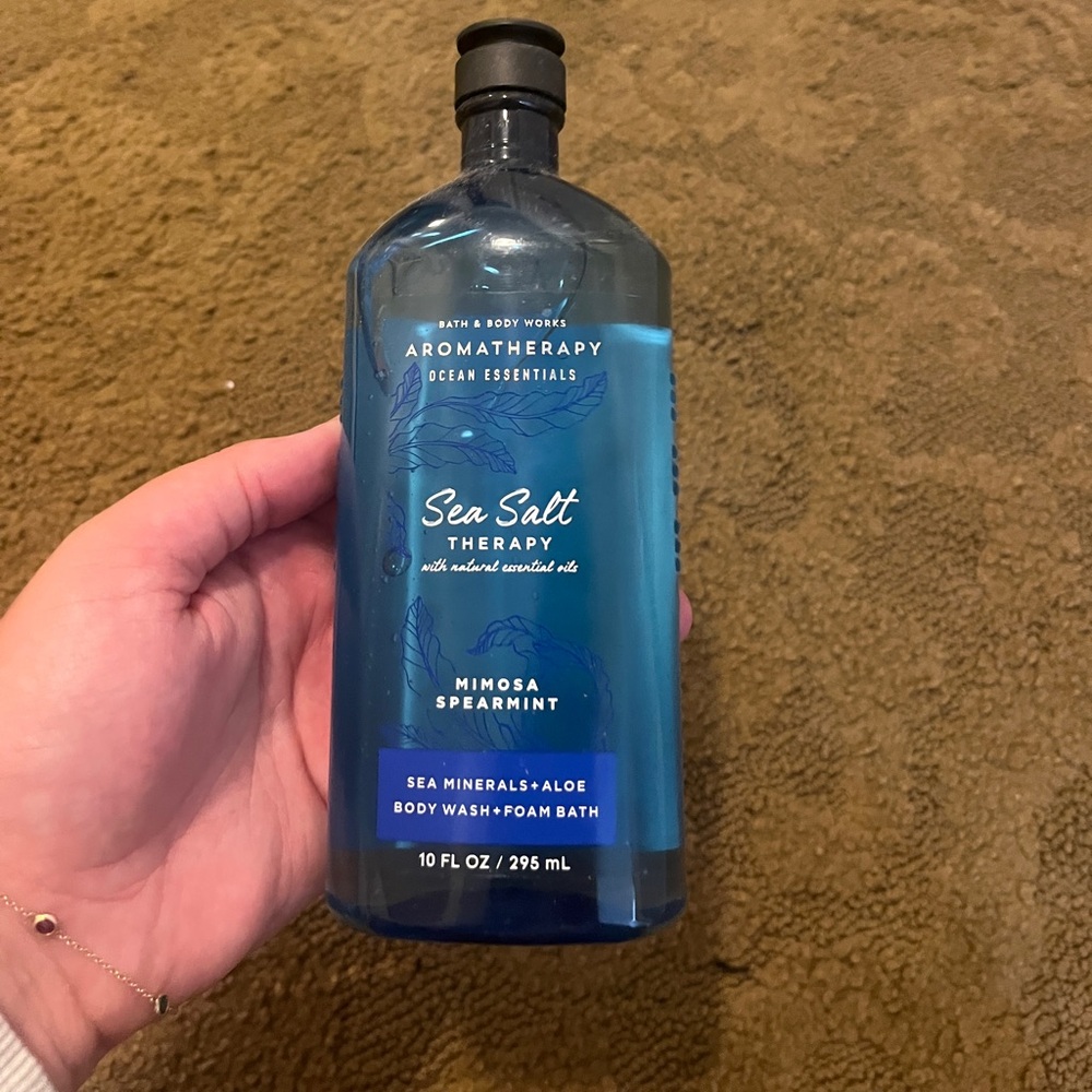 Body wash/ foam bubble bath aromatherapy sea salt mimosa spearmint
